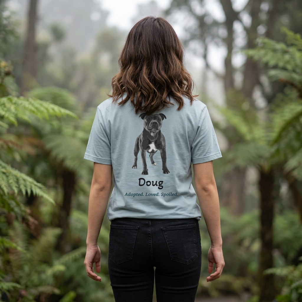 Second Leash Women's Tee - Large Back Portrait